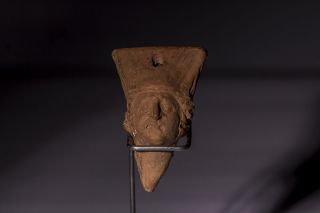 Ancient Greek Votive Demeter? Cora? Terracotta Pottery Head From Pantikápaion photo
