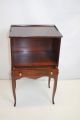 English Bed Side Night End Table,  With Gallery Top Shelf & Drawer,  C.  1920 ' S 1900-1950 photo 8
