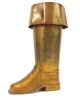 Vintage Spanish Revival Hammered Brass Riding Boot Umbrella Cane Holder Stand 1900-1950 photo 1