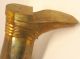 Vintage Spanish Revival Hammered Brass Riding Boot Umbrella Cane Holder Stand 1900-1950 photo 7
