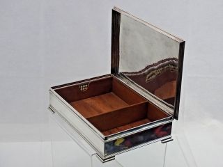 Antique Alfred Dunhill Humidor Sterling Silver Art Deco Hand Made Cigar Box photo