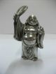God Of Budai Of Silver900.  One Of Japanese Seven Lucky Gods.  Fugaku ' S Work Other Antique Sterling Silver photo 9