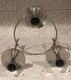 Gabis Stainless Sweden Triple Candlestick Holder Saucers Mcm Flat Paddle Feet 9 