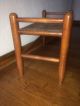 Vintage Antique Woven Rush Caned Seat Bench Stool Post-1950 photo 9