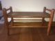 Vintage Antique Woven Rush Caned Seat Bench Stool Post-1950 photo 1