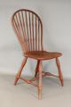 A Rare 18th C Bowback Windsor Sidechair Charleston,  Ma Area In Old Red Wash Primitives photo 1
