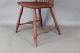 A Rare 18th C Bowback Windsor Sidechair Charleston,  Ma Area In Old Red Wash Primitives photo 7