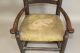 Great William & Mary 18th C Ct Child ' S 3 Slat Armchair In Black Paint Primitives photo 4