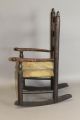 Great William & Mary 18th C Ct Child ' S 3 Slat Armchair In Black Paint Primitives photo 6