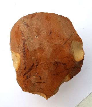307 Gram Flint Stone Flake Hand Axe Scraper Neanderthal Age Mousterian Tool photo