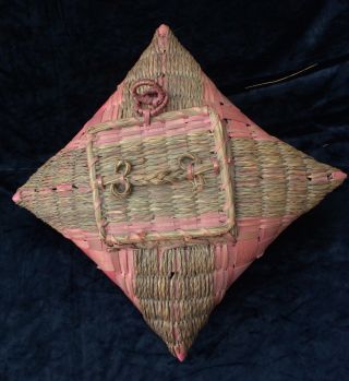 Antique Penobscot Native American Handkerchief Basket Sweet Grass & Ash photo