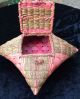 Antique Penobscot Native American Handkerchief Basket Sweet Grass & Ash Native American photo 1