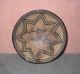 Antique Tesuque Pueblo Pottery Bowl W/8 Pointed Star & Lightening Arrows,  3.  75 