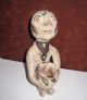 Antique Tesuque Pueblo Indian Rain God Pottery Effigy With Whirling Log On Head Native American photo 1