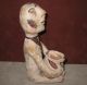 Antique Tesuque Pueblo Indian Rain God Pottery Effigy With Whirling Log On Head Native American photo 4