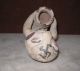 Antique Tesuque Pueblo Indian Rain God Pottery Effigy With Whirling Log On Head Native American photo 6