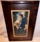Antique George Frederick Watts Sir Galahad Knight Print In Orig.  Wood Grain Frame Art Nouveau photo 1