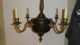 Antique Art & Craft Brass 20 ' S Pub Chandelier Ceiling 4 Arm Light Fixture Arts & Crafts Movement photo 2