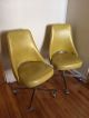 Vintage Mid Century Modern Yellow Tulip Swivel Chairs - 2 Chairs Mid-Century Modernism photo 1