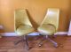 Vintage Mid Century Modern Yellow Tulip Swivel Chairs - 2 Chairs Mid-Century Modernism photo 2