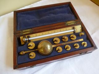 Antique Victorian Sikes Hydrometer Boxed Cased Dring & Fage Complete 1845 - 82 photo