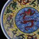 Chinese Famille Rose Porcelain Hand - Painted Dragon Plate W Qianlong Mark B717 Plates photo 4