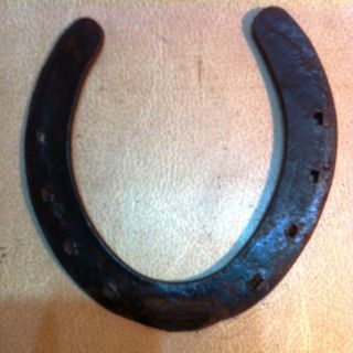 Vintage Blacksmith Forged Iron Horseshoe Horse Shoe For Good Luck photo