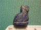 30,  Ancient Beads Circa 1000 Bc - 700 Ad,  Egyptian Lapis Lazuli Cat Amulet Roman photo 1