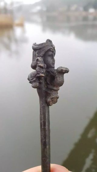 Ancient Bronze Athens Greek Stick photo