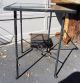Exceptional Antique / Vintage Hand Wrought Iron Side Table With Glass Top Art Deco photo 3