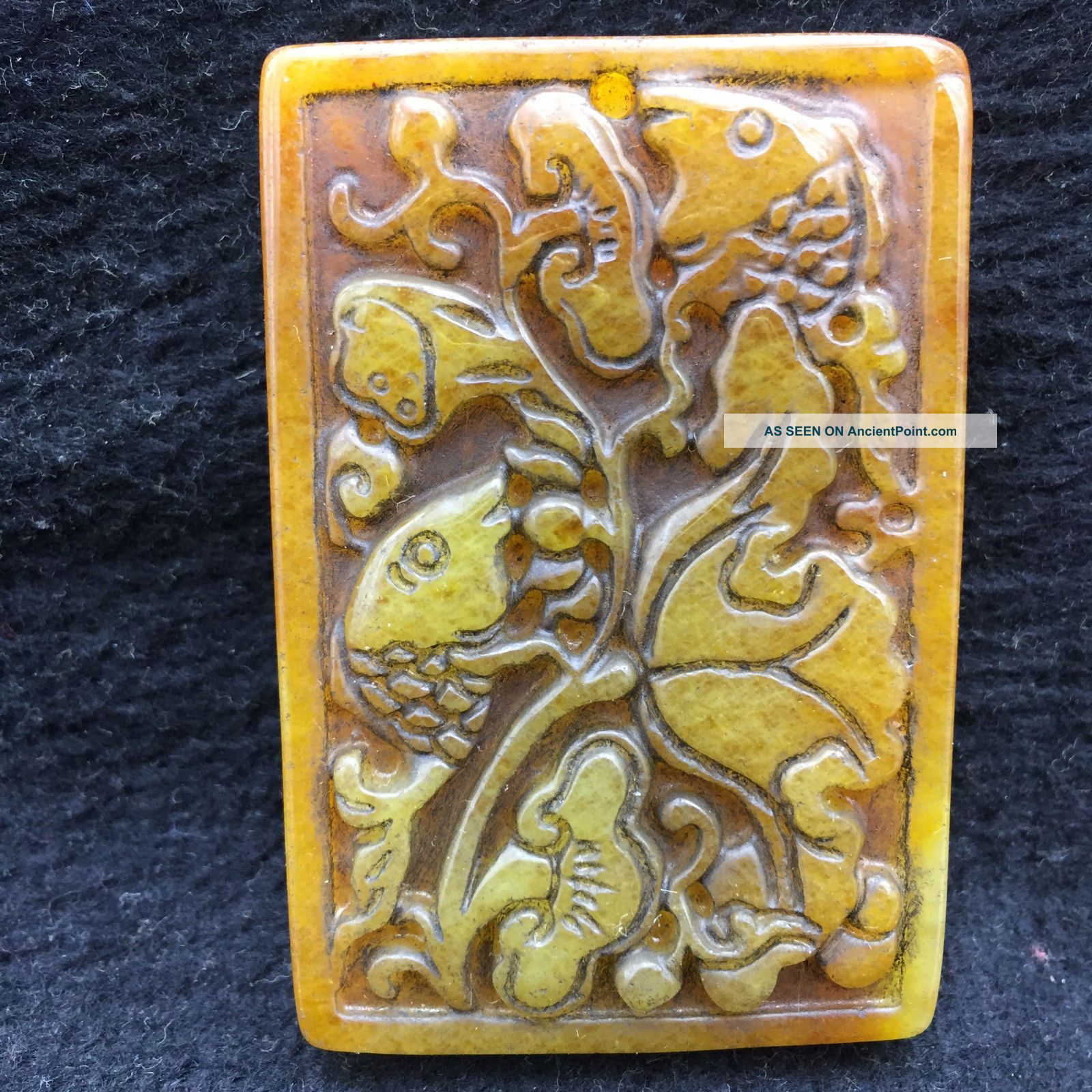 Chinese Antique Culture Natural Old Jade Hand - Carved Pendant A02 Neolithic & Paleolithic photo