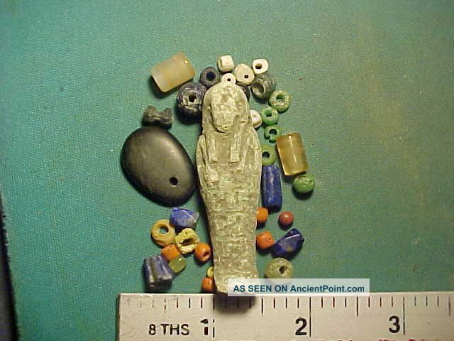 30,  Ancient Beads Circa 1000 Bc - 700 Ad,  Egyptian Faience Shabti Roman photo