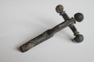 Roman Period Bronze Large “crpss - Bow” Type Legionnaire ' S Fibula Brooch 300 Ad photo