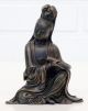 1800 ' S Antique Chinese Bronze Seated Guanyin Buddha Figure Kwanyin Kuanyin China Buddha photo 2