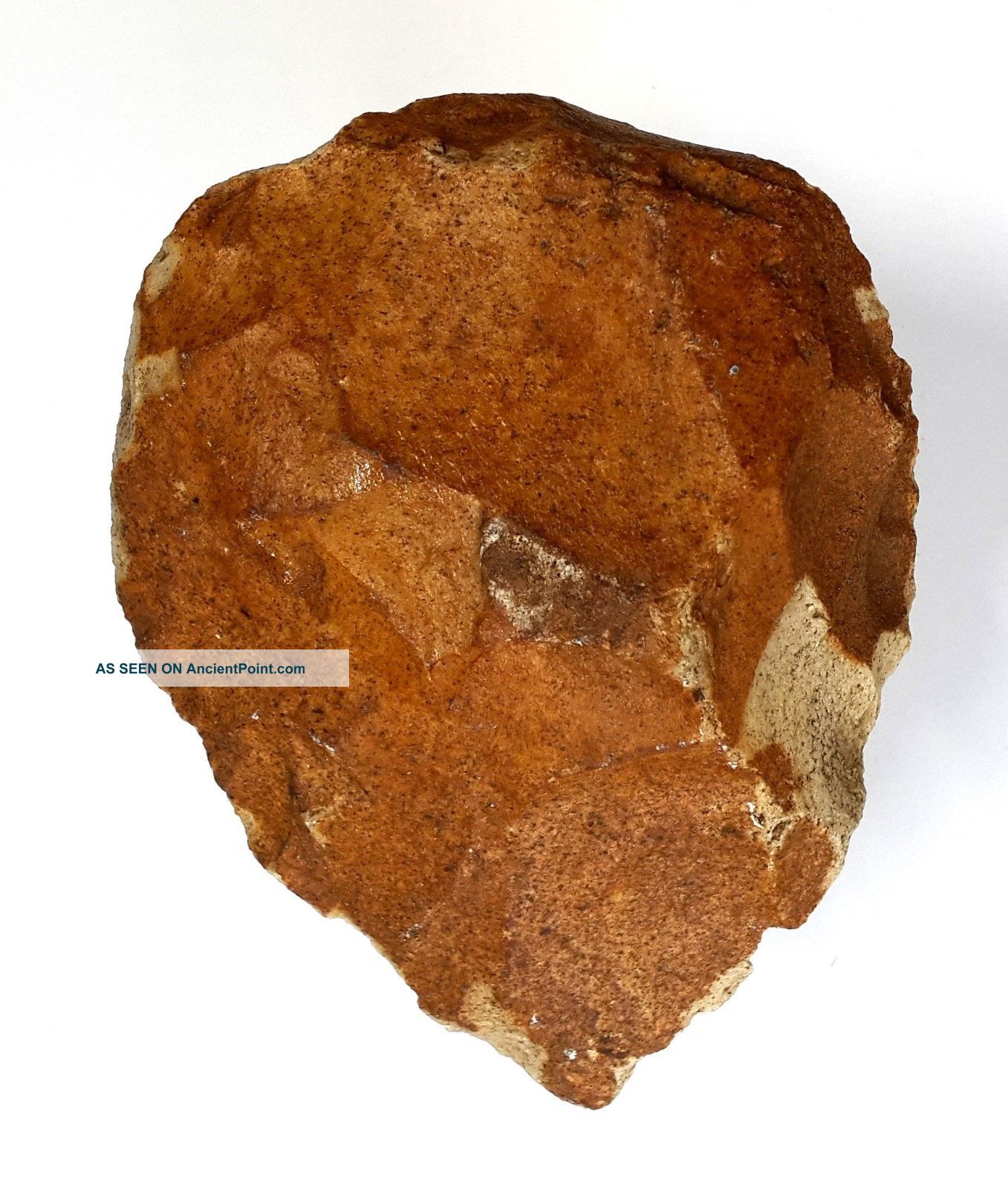 327 Gram Acheulean Flint Hand Axe Neanderthal Paleolithic Tool Neolithic & Paleolithic photo