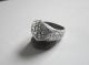 Med.  Knights Crusader Christian Silver Ring 