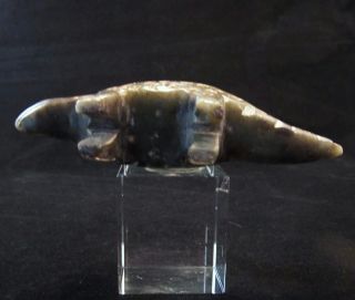 Pre - Columbian Mayan Carved Stone Turtle Or Dinosaur?? Very Unusual Piece photo