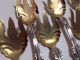 12 Alvin Lorraine (1904) Sterling Silver Ice Cream Forks - Gold Wash - Monograms Flatware & Silverware photo 2