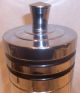 Chase Art Deco Cocktail Shaker Machine Age Chrome & Black Rings Complete Art Deco photo 1