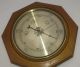 Vintage Octagonal Wooden And Brass Barometer Other Antique Science Equip photo 2