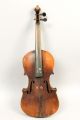 Antique 19c Violin For Restoration Mop Inlay Unusual Bow W Bovine Horn Frog String photo 2