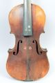 Antique 19c Violin For Restoration Mop Inlay Unusual Bow W Bovine Horn Frog String photo 3
