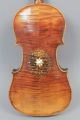 Antique 19c Violin For Restoration Mop Inlay Unusual Bow W Bovine Horn Frog String photo 6