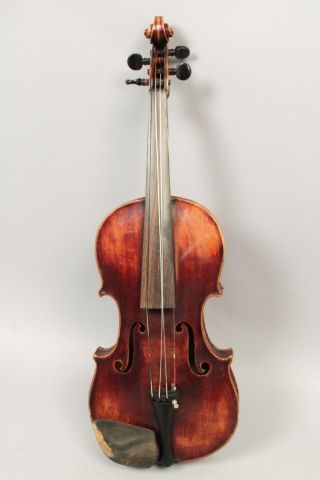 Antique 1824 Czech Violin Signed Emanuel Adam Homolka W Bow & Case photo