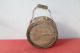Antique Authentic Primitive Cwe Handmade Canteen Flask Keg Iron Banded. Primitives photo 9