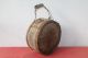 Antique Authentic Primitive Cwe Handmade Canteen Flask Keg Iron Banded. Primitives photo 6