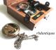 Vintage Replica Six Instruments Marine Master Box W Brass Necklace Watch Compasses photo 2