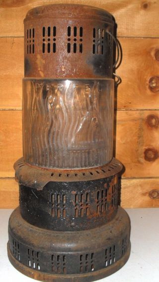 Antique Kerosene Perfection Heater With Glass Globe Farm House Heater photo