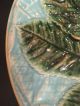 Antique 19th C.  Majolica Blue & Green Leaf Plate Plates & Chargers photo 3
