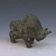 Chinese Bronze Hand - Carved Fierce Buffalo Statue M0005 Other Antique Chinese Statues photo 3